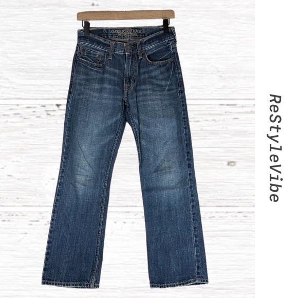 AMERICAN EAGLE Men’s Size 26x28 Denim Jeans Original Straight Fit Style - Picture 1 of 13